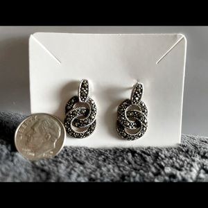 925 Sterling Silver Marcasite Earrings